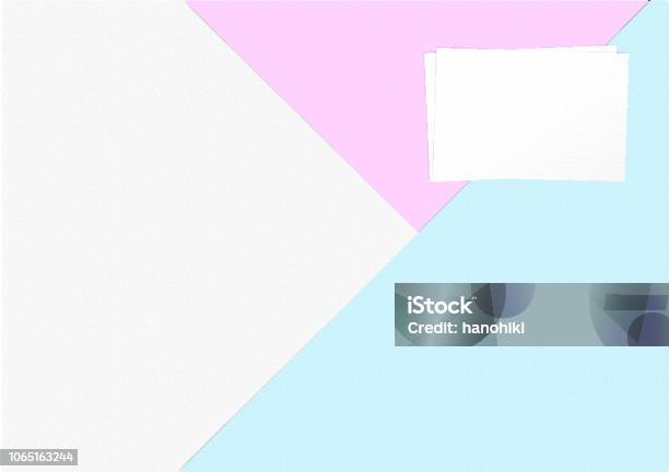 Pastel Colored Paper Background And Business Card Template Stock  Illustration - Download Image Now - iStock
