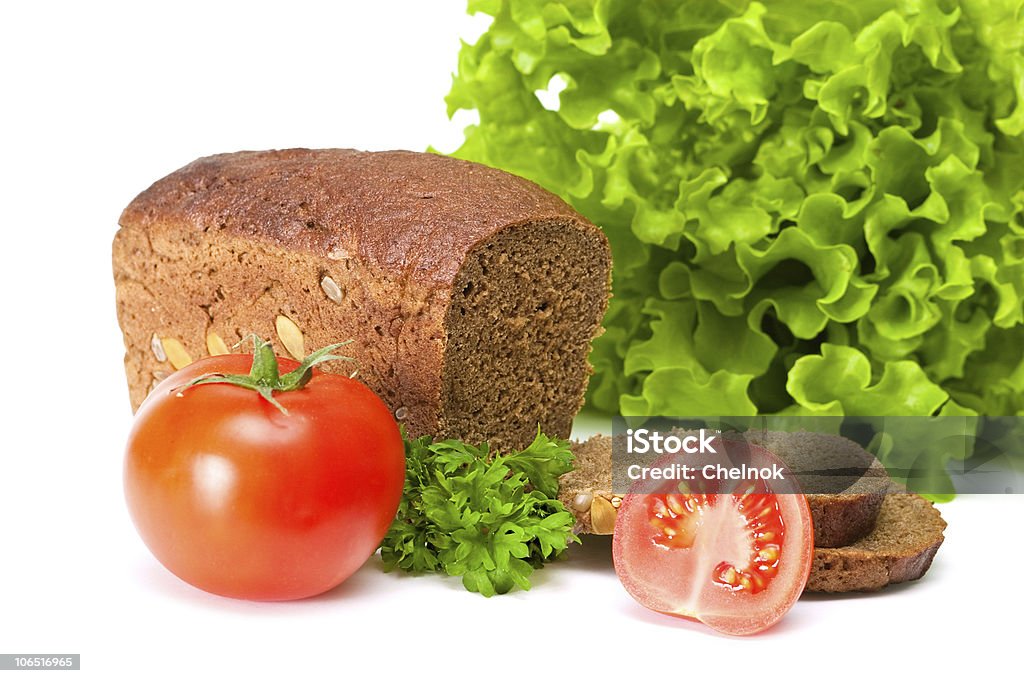 Pão com tomate e Salada - Royalty-free Alimentação Saudável Foto de stock