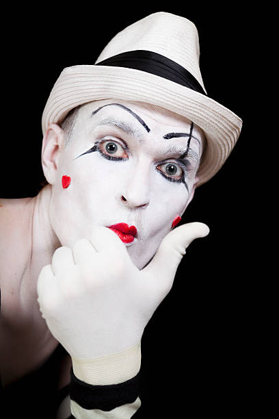 istock mime in striped gloves and white hat 106516995