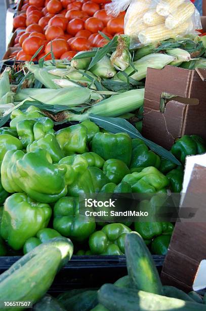 Fresh Produce At Farmers Market Stock Photo - Download Image Now - Color Image, Cucumber, Dinner
