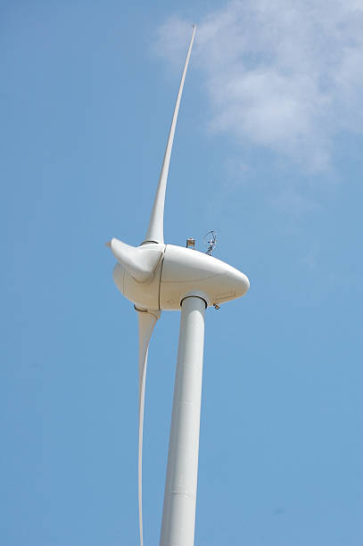 Back of windmill head stock photo