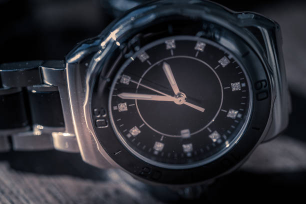 istock Classic wrist watch on wood 1065175652