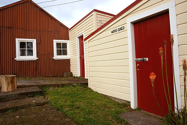 istock Wood shed in garden. 106519055