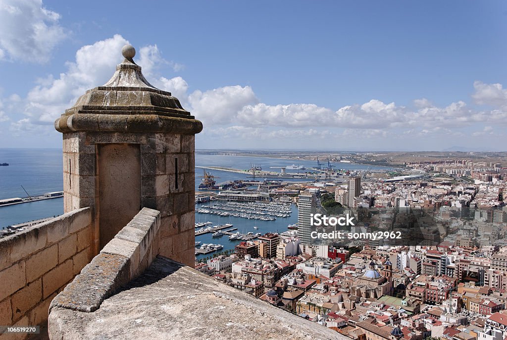 Alicante from the Castle  Castillo De Santa Barbara Stock Photo