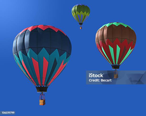Foto de Três Balões De Ar Quente e mais fotos de stock de Balão de ar quente - Balão de ar quente, Três Objetos, Atividade