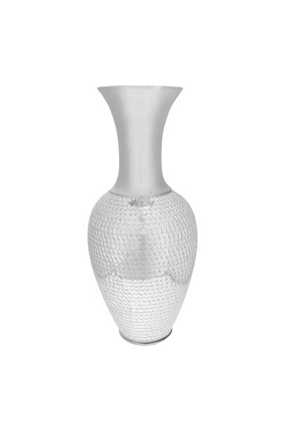 istock Elegant Metal vase isolated on a white background (glass, empty, vase) 1065200258