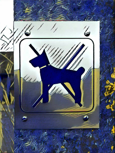istock No dog - black Dog forbiden  theme metal 1065206512