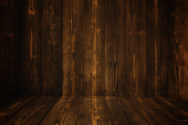 istock Grunge dark wood background wall and floor. wooden texture. surface, display backdrop, put product. 1065217940