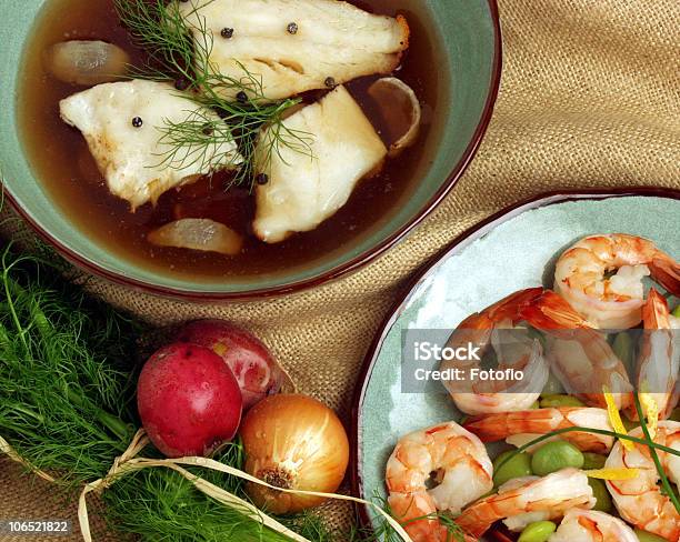 Gourmet Posiłek Z Owoców Morza Z Ozdobami - zdjęcia stockowe i więcej obrazów Bez ludzi - Bez ludzi, Cebula, Fotografika