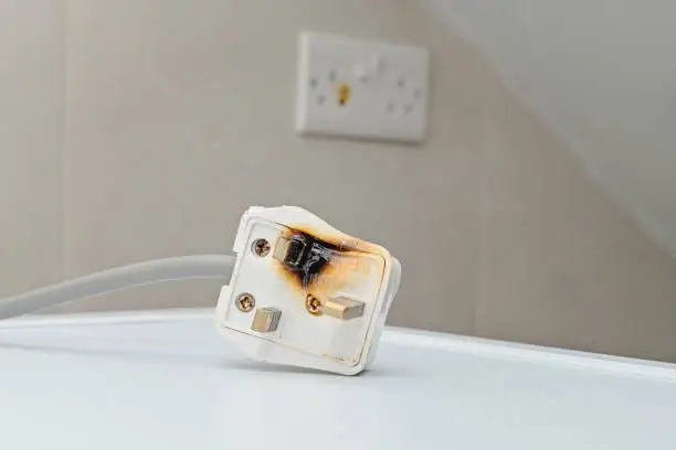 Photo of Burned ac Power Plugs and Sockets