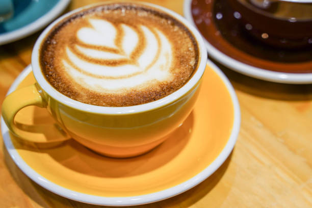 istock Coffee latte art in the coffee shop. 1065227908