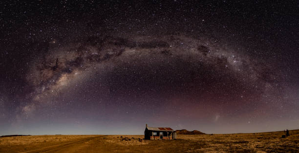 Milky Way Hut stock photo