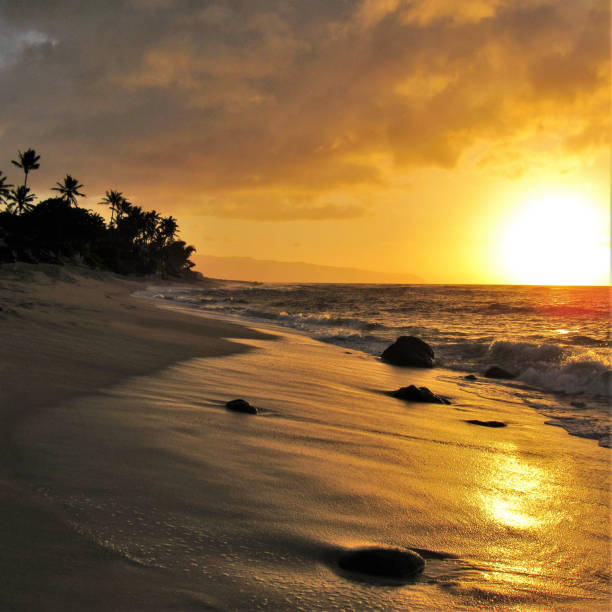 Sunset at Sunset Beach, North Shore, Sunset, Oahu, Hawaii