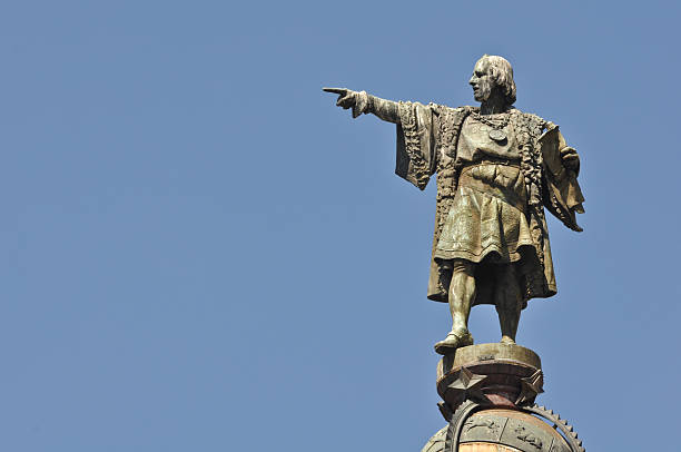 estátua de cristóvão colombo - christopher columbus - fotografias e filmes do acervo
