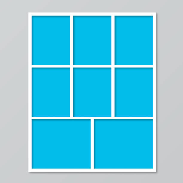 istock Frame photo collage. Mood board vector illustration. Timeline for photographers. Cover for blog boards, websites, banners, posters. Mockup for storyboards, presentations, etc. 1065250592