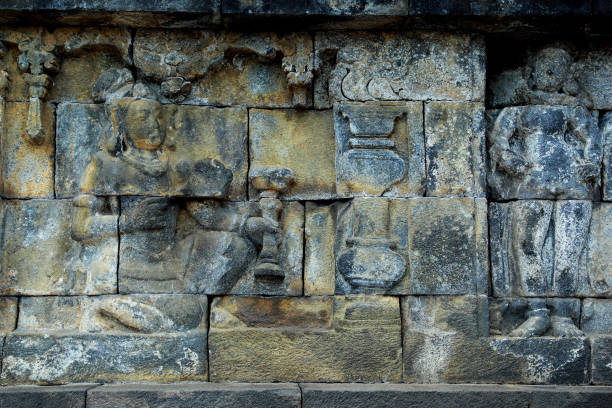 istock Relief of Borobudur temple 1065254336