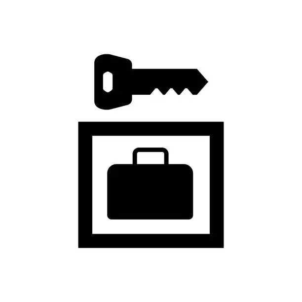 Vector illustration of locker room icon / public information symbol