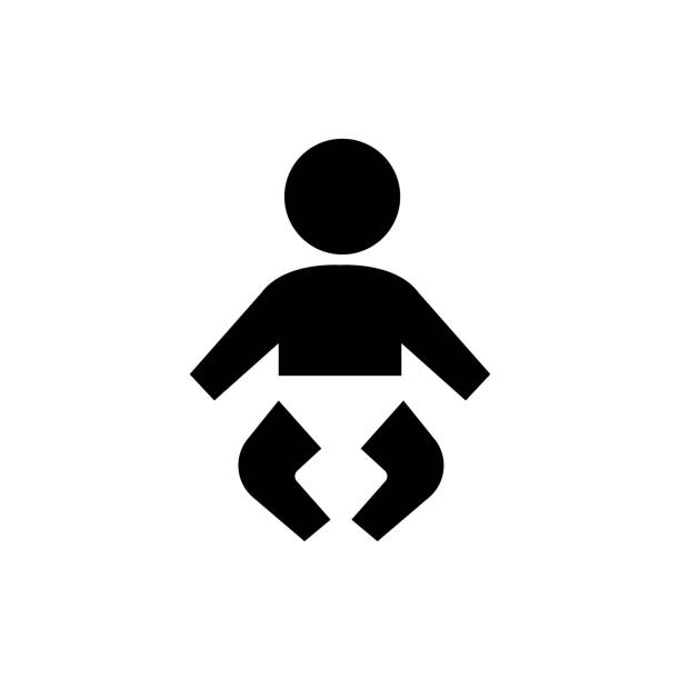 dziecko, ikona pokoju przedszkola / symbol informacji publicznej - symbol computer icon baby child stock illustrations
