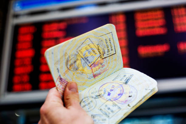 istock Passport at airport 1065259920