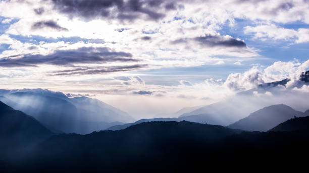 istock Nature background of sun rays on Taiwan's mountain 1065261096