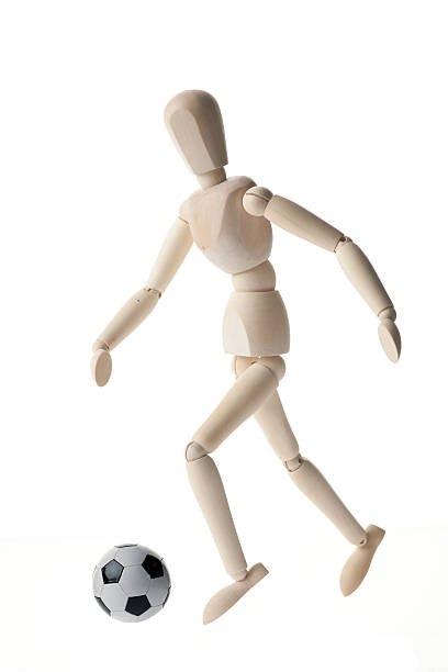 istock Wooden doll with ball 106526667