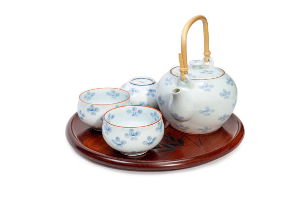 istock Closeup of tea set on white background. File contains with clipping path. 1065267954