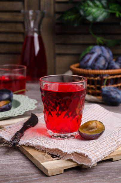 istock Transparent red drink in glass 1065274532