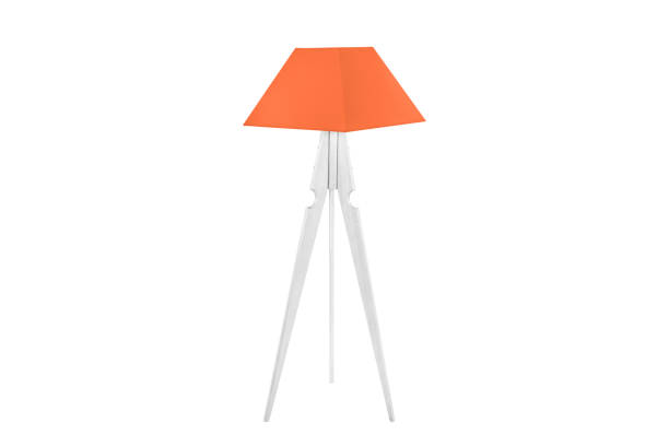 istock Decorative tripos standing light / FLOOR LAMP / LAMPSHADE isolated on white 1065278260