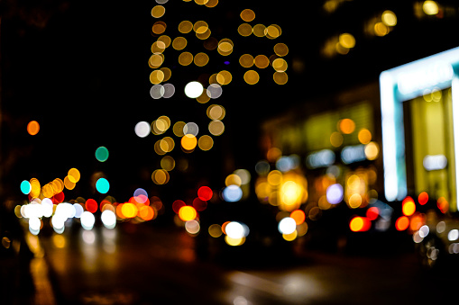 Night traffic in the city