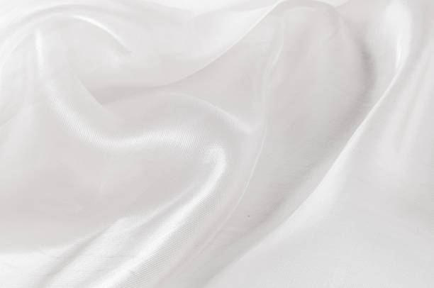 istock Texture, background, pattern. White silk fabric for draping. Abstract fabric, artistic wavy fabric Fractal pattern 1065282480