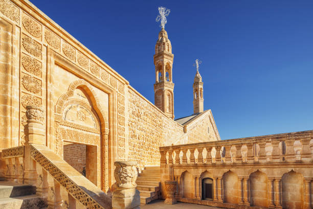 Mor Gabriel Church, Midyat, Turkey Dayro d-Mor Gabriel, also known as Deyrulumur, is the oldest surviving Syriac Orthodox monastery in the world. midyat photos stock pictures, royalty-free photos & images