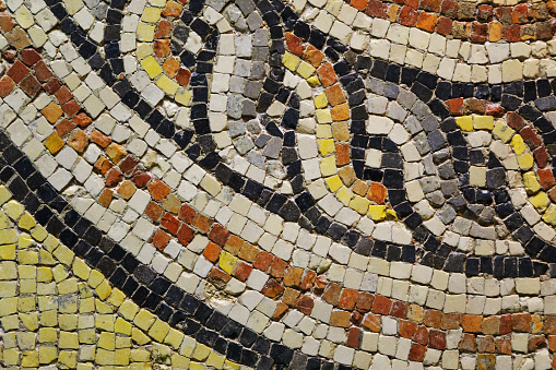 Mosaic detail from ancient city of Zeugma, Gaziantep, Turkey