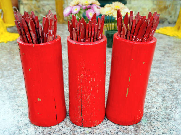 istock Chinese Red Bamboo Fortune Telling Sticks 1065289056