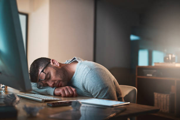 He's dozed off without finishing the deadline