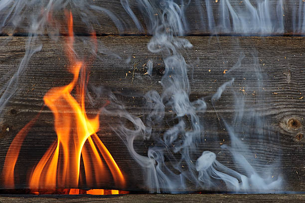 Casa di fuoco - foto stock