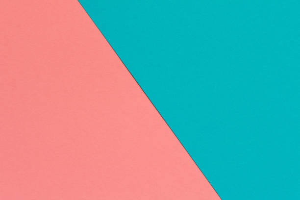 istock Pink blue background texture colored paper. Trendy colors for design. Abstract geometric background 1065302302