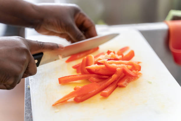 istock Sliced and Chopped Bell Peppers ready for Cooking 1065303490