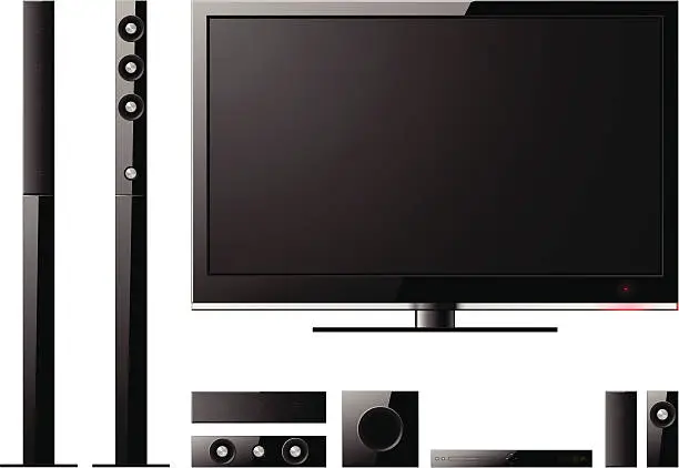 Vector illustration of Home theater