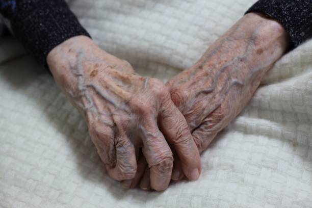 102 years old woman's hands Nursing home @ Yokohama over 100 photos stock pictures, royalty-free photos & images