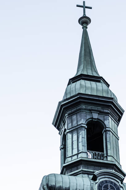 istock Bell tower of a church and clock face 1065314490