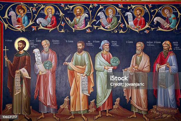 Greece Fresco Stock Photo - Download Image Now - Religious Saint, Orthodox Church, Byzantine