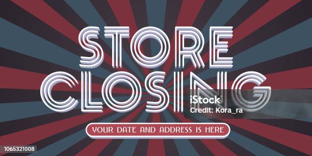 Store Closing Graphics Store Closing Vector Illustration Background Stock Illustration ...