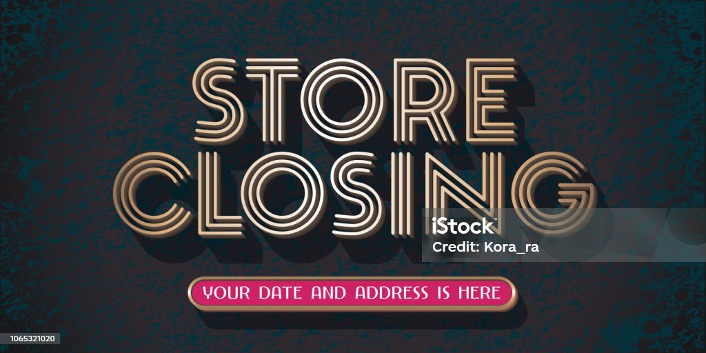 Store Closing Graphics Store Closing Vector Illustration Background Stock Illustration ...