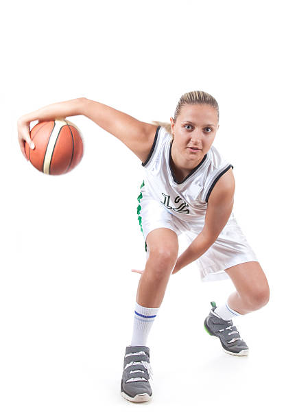 istock Female basketball player in action 106532389