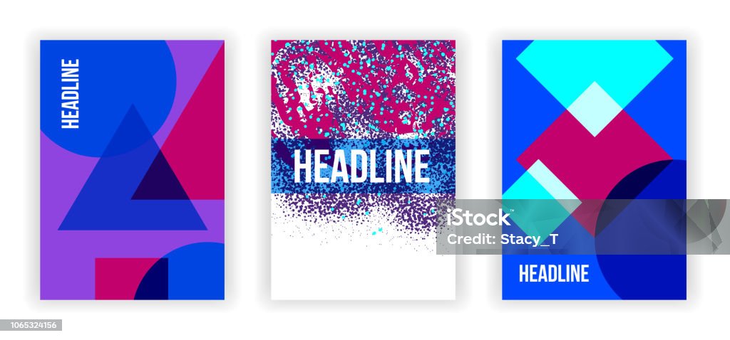 Trendy Design Layout Trendy Flyer Modern Poster Concept Vector Setabstract Design Layout For ...