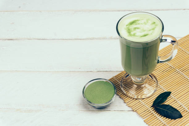 istock Vegan coconut matcha latte. Powdered green tea latte 1065324354