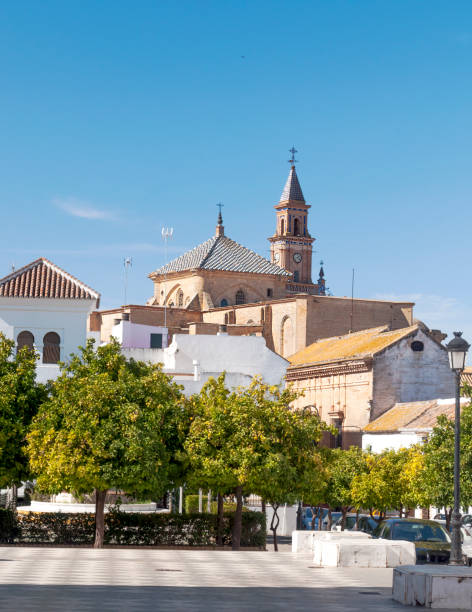 chiesa di carmona - seville spanish culture spain town square foto e immagini stock