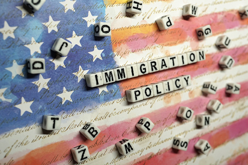 close up shot of word immigration reform