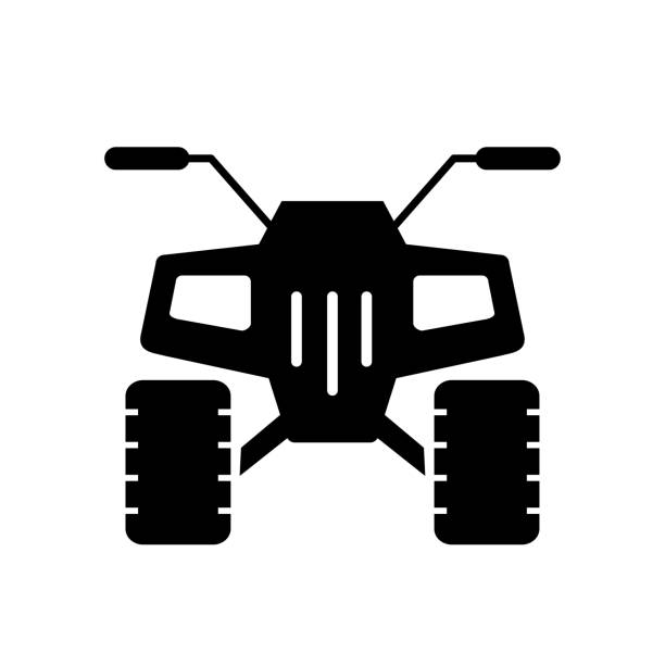 쿼드 오프의 벡터 아이콘 - action off road vehicle motocross cycle stock illustrations