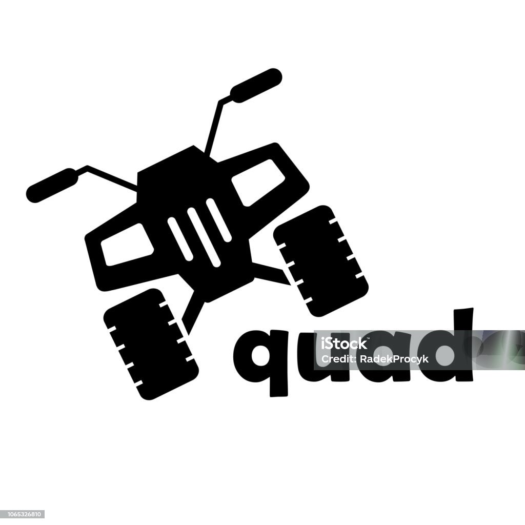 vector icon of quad offroad vector icon of quad offroad all wheel Dirt Road stock vector